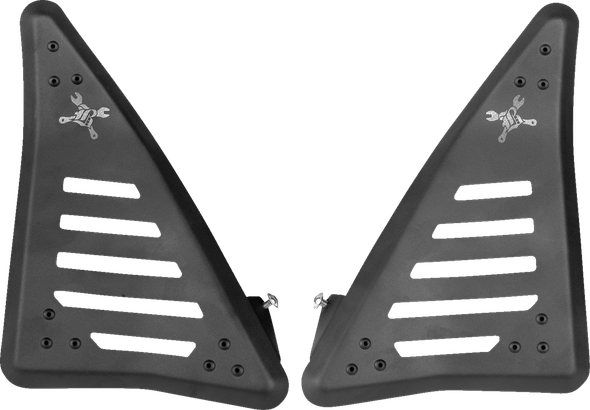 Burly Brand B10-3003TB Side Covers - Slash Cut - Black