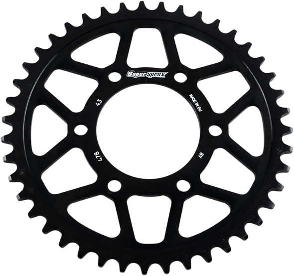 Supersprox RFA-478-43-BLK Edge Rear Sprocket - Black - 43 Tooth
