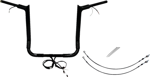 Fat Baggers Inc. 802216-B Ez Install Wired 1-1/2" Pointed Top Handlebar Kit