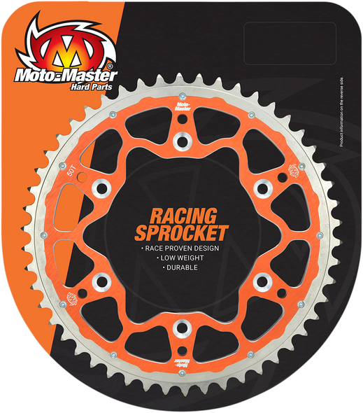 MOTO-MASTER 620073550 Fusion Series Dual Ring Rear Sprocket - 50 Tooth - Orange