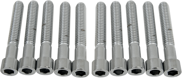 Drag Specialties DS-190550S Bolts - Smooth - 5/16-18 x 2" - 10 Pack