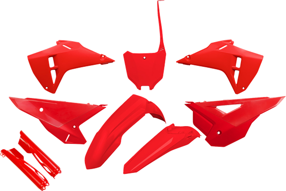 UFO HOKIT128F@070 Restyle Body Kit - Red - for Honda - Crf 21-24