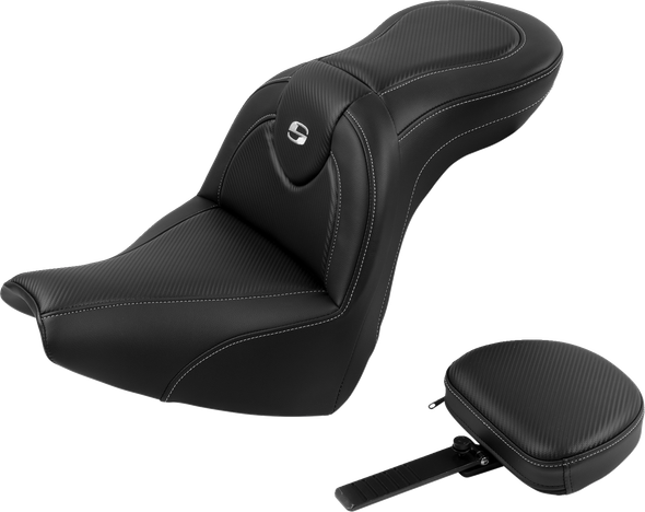 Saddlemen 818-31-185BR Roadsofa Seat - with Backrest - CF - FXBR/S 18-20