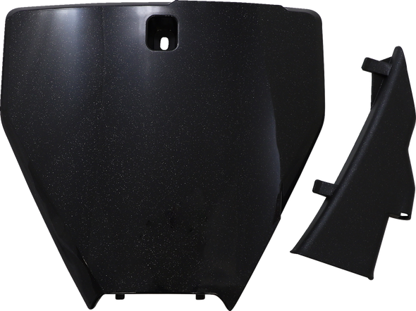 Acerbis 2726577440 Front Number Plate - Black/Metallic