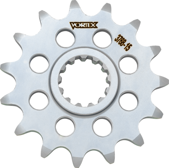 Vortex 3768-15 Front Sprocket - 15 Tooth - Silver - Ninja ZX-4RR
