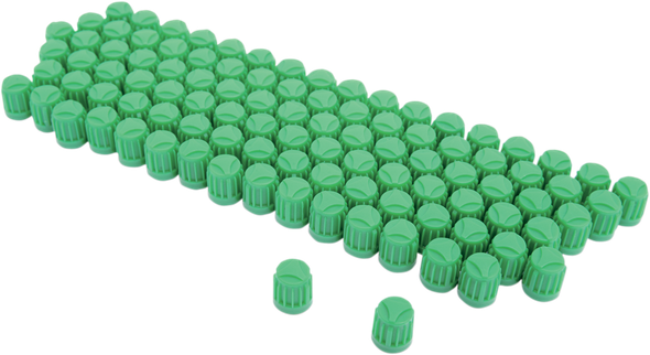 K&l Supply 32-9988 Valve Stem Cap - Green - 100 Pack