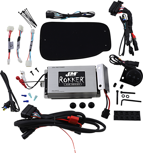 J & M JAMP-400RK14BLU 400 W 2-Channel Bluetooth Amp Kit - for Harley Davidson