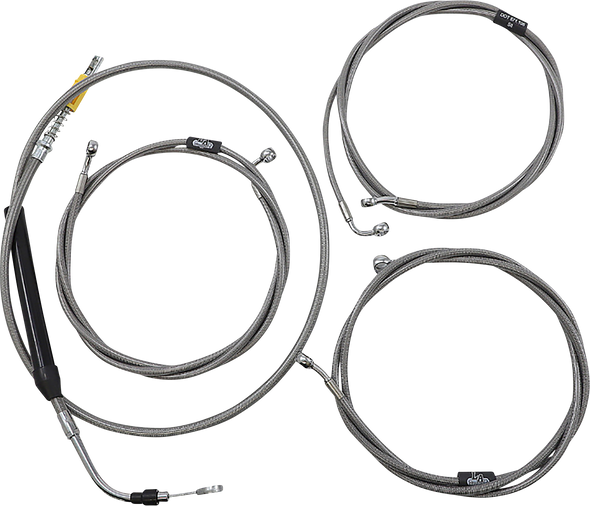 La Choppers LA-8058KT-16 Standard Stainless Braided Handlebar Cable/Brake Line