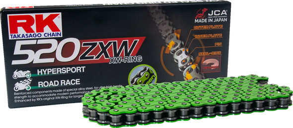 RK MM520ZXW-120 520 Zxw - Drive Chain - 120 Links - Green
