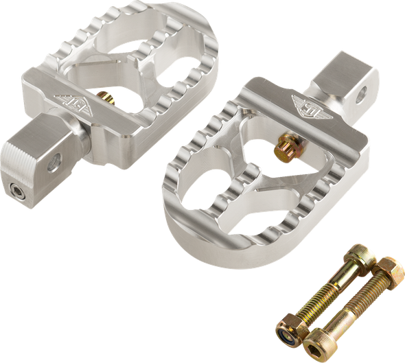 Joker Machine 08-57-8 Serrated Foot Pegs - Silver - Short