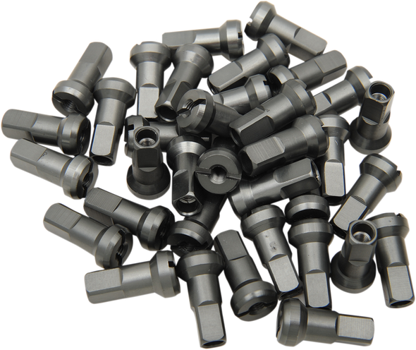 Moose Racing 24-940 Spoke Nipples - MX1 - Titanium Gray - 9 Gauge - Set