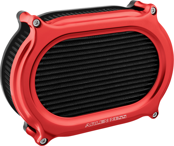 Arlen Ness 600-178 Stage 2 Oval Air Cleaner Kit - Red