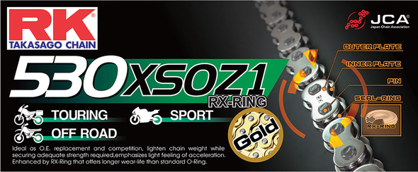 RK 530XSOZ1-100 Ft 530 XSOZ1 - Chain - 100 Feet
