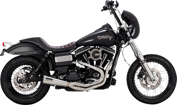 Vance & Hines 27325 2-into-1 Upsweep Exhaust System - Brushed - Stainless Steel