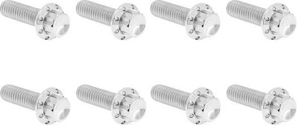 Arlen Ness 300-709 Bolt Kit - Trap Door - Titanium - 12-Point - M8 - Polished
