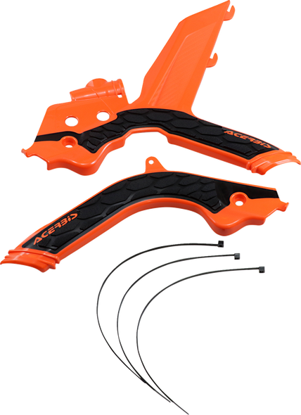 Acerbis 2733445225 X-Grip Frame Guards - 16 OEM Orange/Black - for KTM