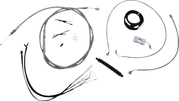 La Choppers LA-8156KT2-13 Complete Stainless Braided Handlebar Cable/Brake Line