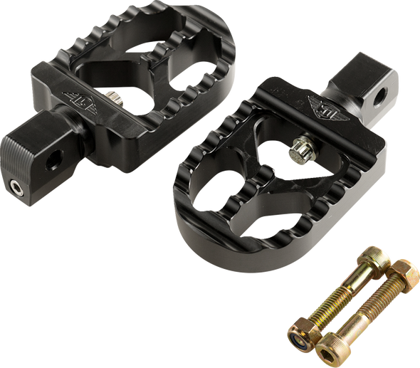 Joker Machine 08-57-8B Serrated Foot Pegs - Black - Short