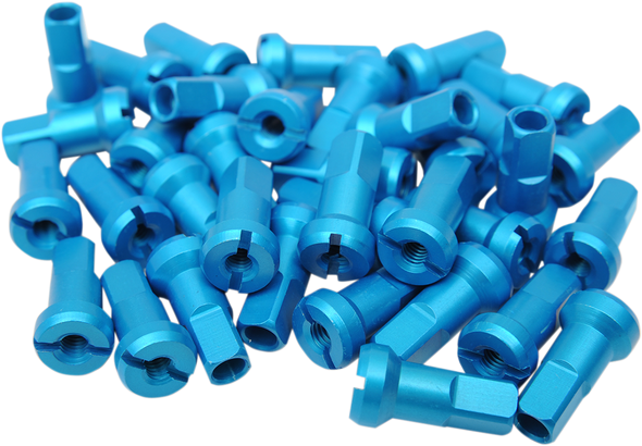 Moose Racing 24-880 Spoke Nipples - MX1 - Lake Blue - 8 Gauge - Set