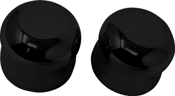 Covingtons C0007-B Axle Covers - Front - Smooth - Black - Pair - 08-23