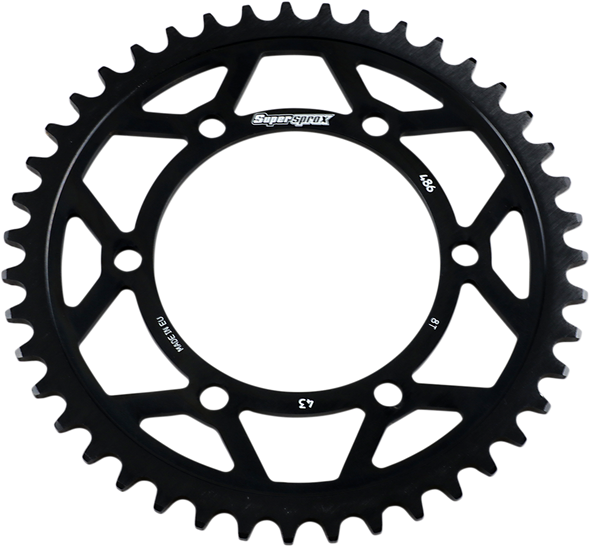 Supersprox RFA-486-43-BLK Edge Rear Sprocket - Black - 43 Tooth