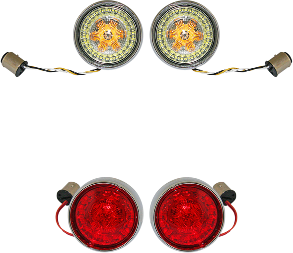 Custom Dynamics PB-BCM-BB-C Full Bullet Turn Signal Conversion Kit - Chrome