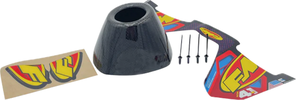 FMF 040693 End Cap Replacement Kit - Carbon - Rct External - Black