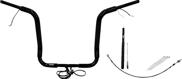 Fat Baggers Inc. 812416-B Ez Install Wired 1-1/2" Round Top Handlebar Kit - 16"