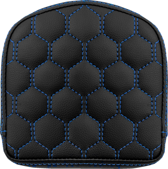 Saddlemen 040849BLU RoadSofa Sissy Bar Pad - Honeycomb - Blue Stitching