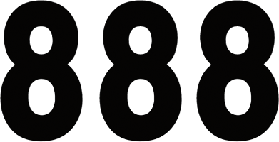Factory Effex 02-4368 Pro Number 8 - Black - 8"