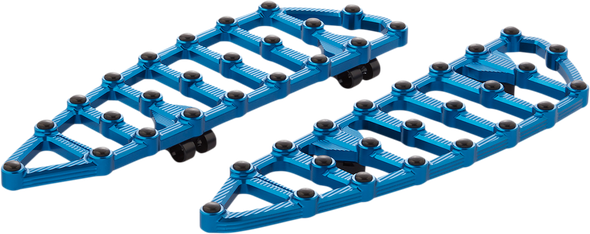 Arlen Ness 410-009 MX Driver Floorboards Blue for 18+ Harley Softail FLSL FLFB