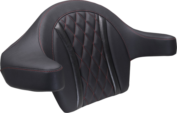 Mustang 88430DC Deluxe Extended Arm Wrap-around Backrest - FLT/FLH 23-25