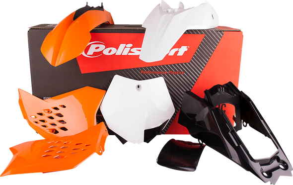 Polisport 90450 Body Kit - 12 OEM Orange/Black/White - Sx 65