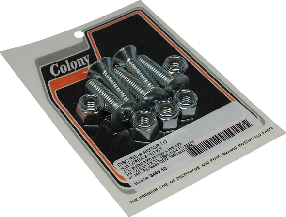 Colony 3449-10 Brake Rotor Screw and Nut Kit