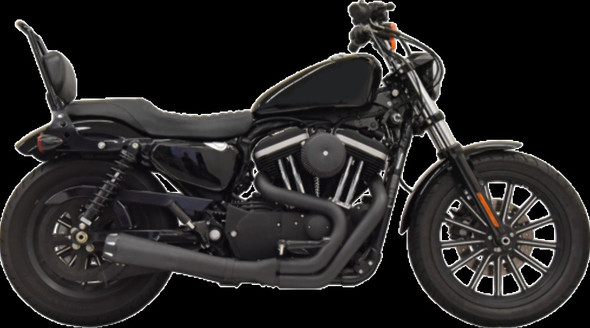 Bassani Black 2-1 Road Rage Megaphone Exhaust for 86-03 Harley Sportster XLH