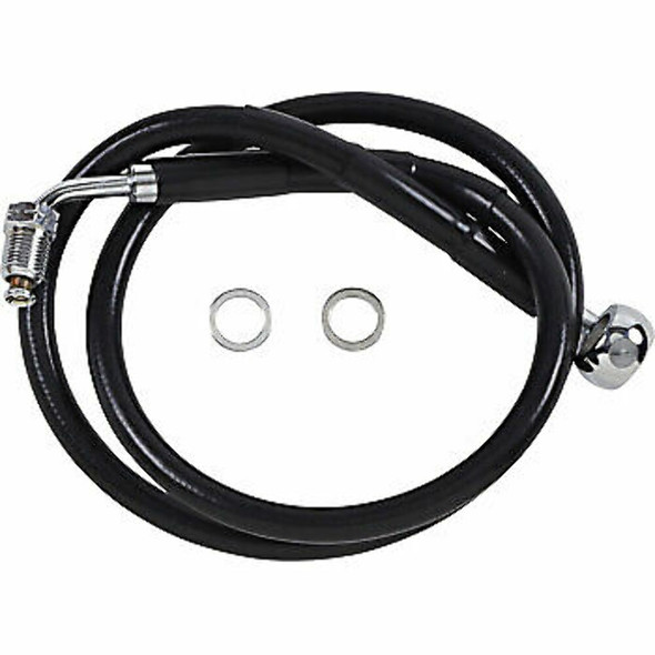 Drag Specialties 1741-5810 Brake Line - +8" - Black - '18-'20 Softail