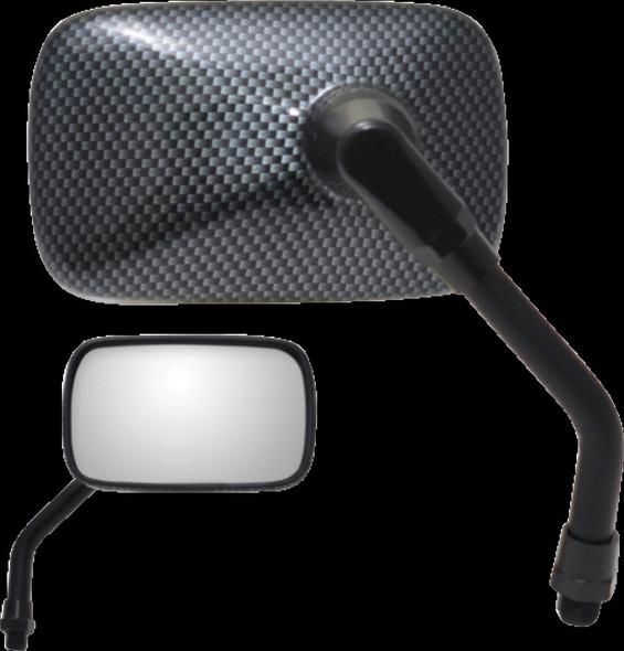 PARTS UNLIMITED 0640-0955 MIRROR PU MINI RECT. CARB