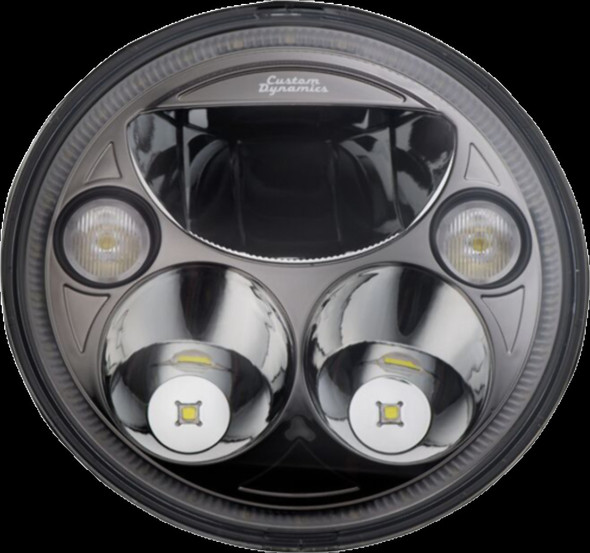 CUSTOM DYNAMICS CDTB-7-I-B HEADLIGHT 7" CHIEF BLK