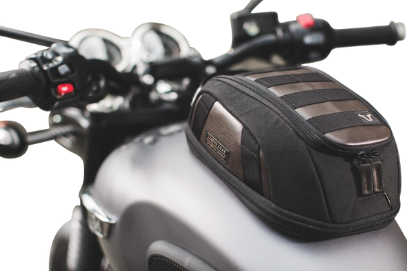 SW-Motech Legend Gear Magnetic LT1 Tank Bag 3-5.5 Liter (Black/Brown)