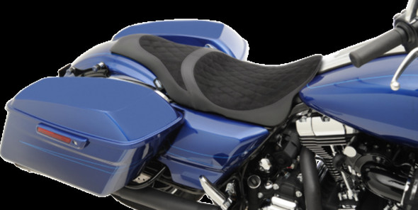 Drag Specialties Caballero Black Suede Diamond Seat 08-19 Harley Touring FLHX