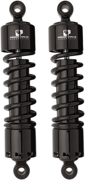 Progressive 412 Series 12" Black Standard Duty Rear Shocks Harley Dyna 91-15