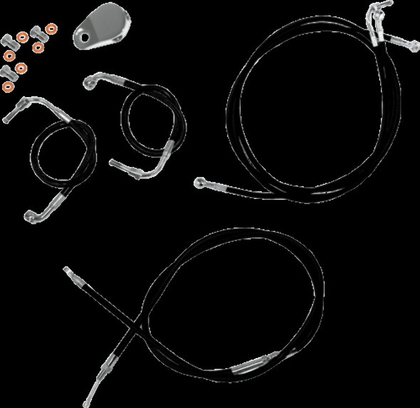 LA CHOPPERS LA-8051KT-08B CABLE KT BK MINI FLHT ABS
