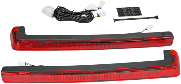 Custom Dynamics Black Probeam LED Light Tour Pak Arms Red for Harley Davidson