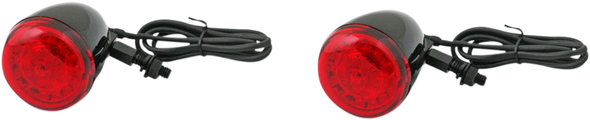 Custom Dynamics Gloss  Black Complete ProBeam Solid Red Universal Turn Signal
