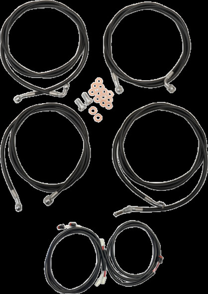 LA CHOPPERS LA-8054KT3-08B CABLE KIT CB 8"ABS FL 17+