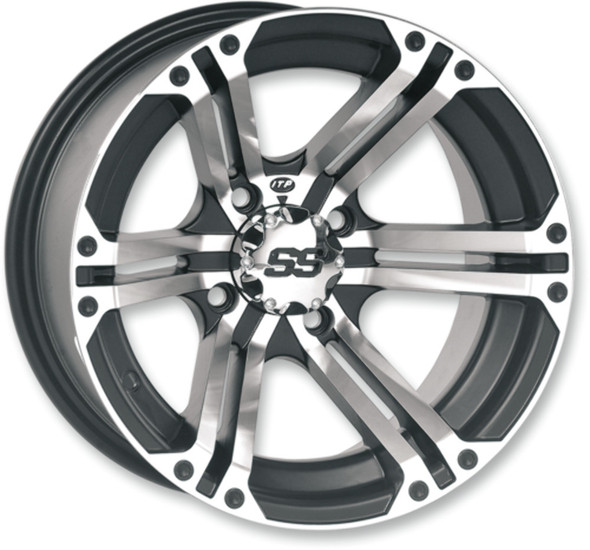 ITP SS ALLOY SS212 Black Wheel with Machined Finish (14x8"/4x110mm) 5+3
