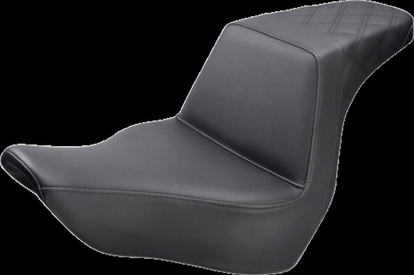 Saddlemen 818-29-173 LS Step-Up Seat Black Smooth 18-19 Softail Sport Glide FLSB