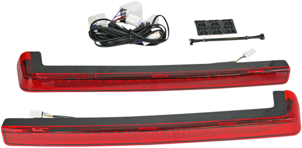 Custom Dynamics Black Probeam LED Light Tour Pak Arms Red for Harley Davidson