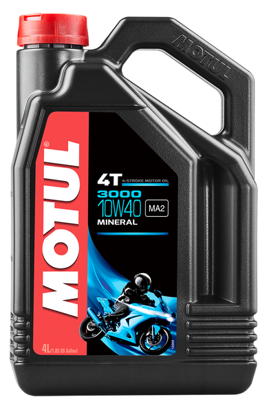 Motul 3000 4T Mineral Motorcycle Oil 10W-40 | 4 Liter | 107693 Motul 3000 4T Mineral Motorcycle Oil 10W-40 | 4 Liter | 107693