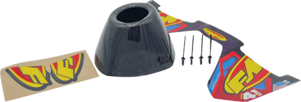 FMF 040693 Replacement RCT 4.1 External New Style End Cap Carbon Fiber